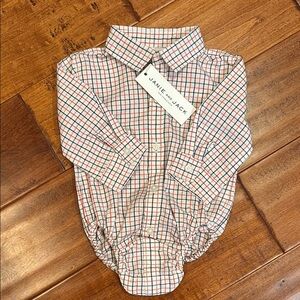 NWT Janie and Jack Multicolor Checkered Baby Bodysuit Size 3-6 months